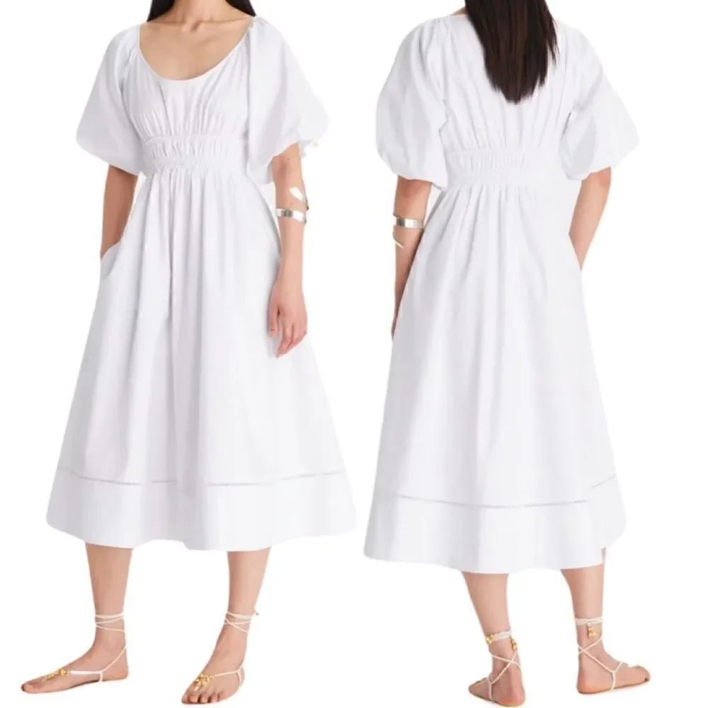 NWT Tory Burch Scoop Neck Dress in White Size 4